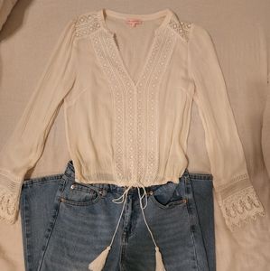 Adorable white summer blouse